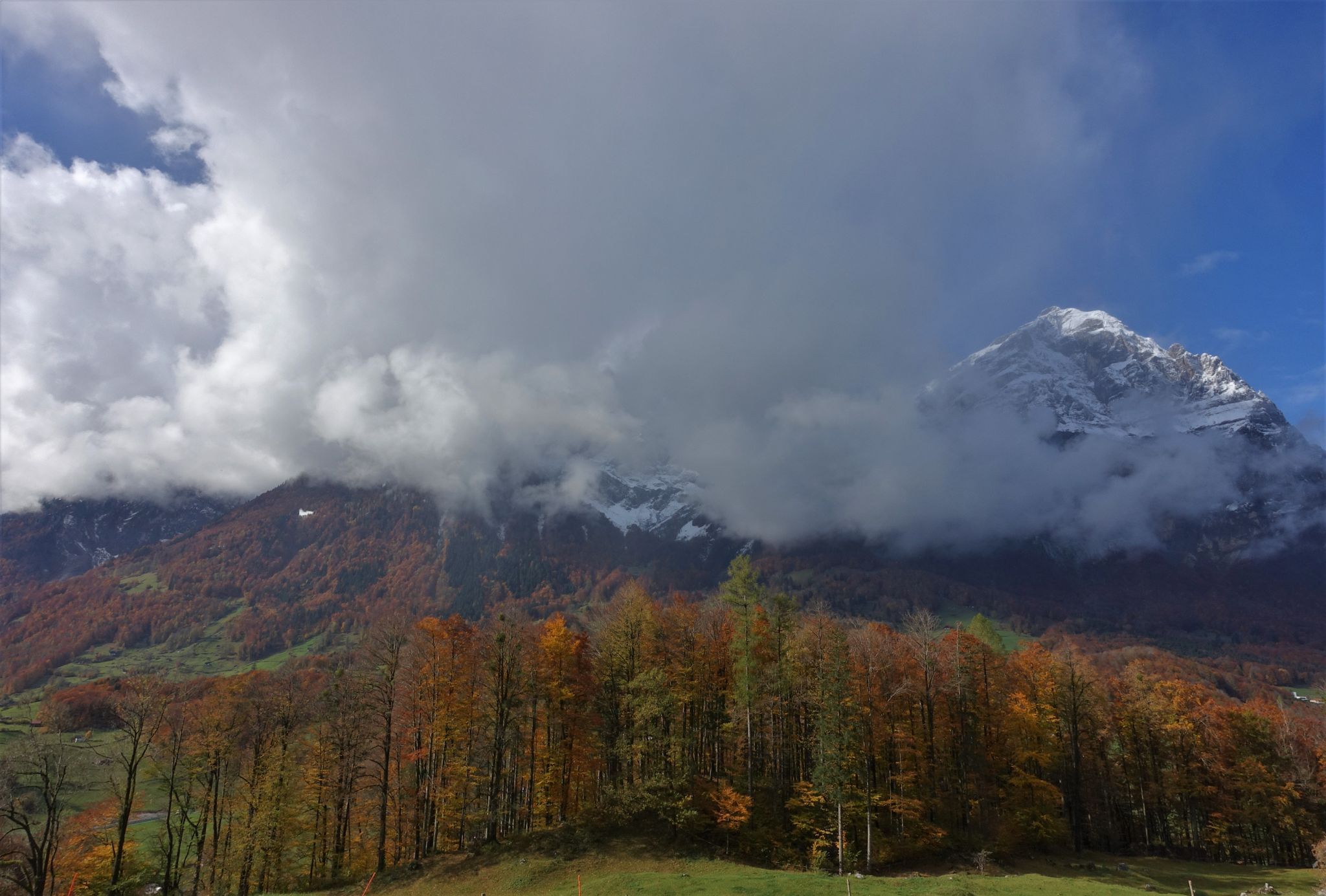 View on Mitlödi/GL, Switzerland
