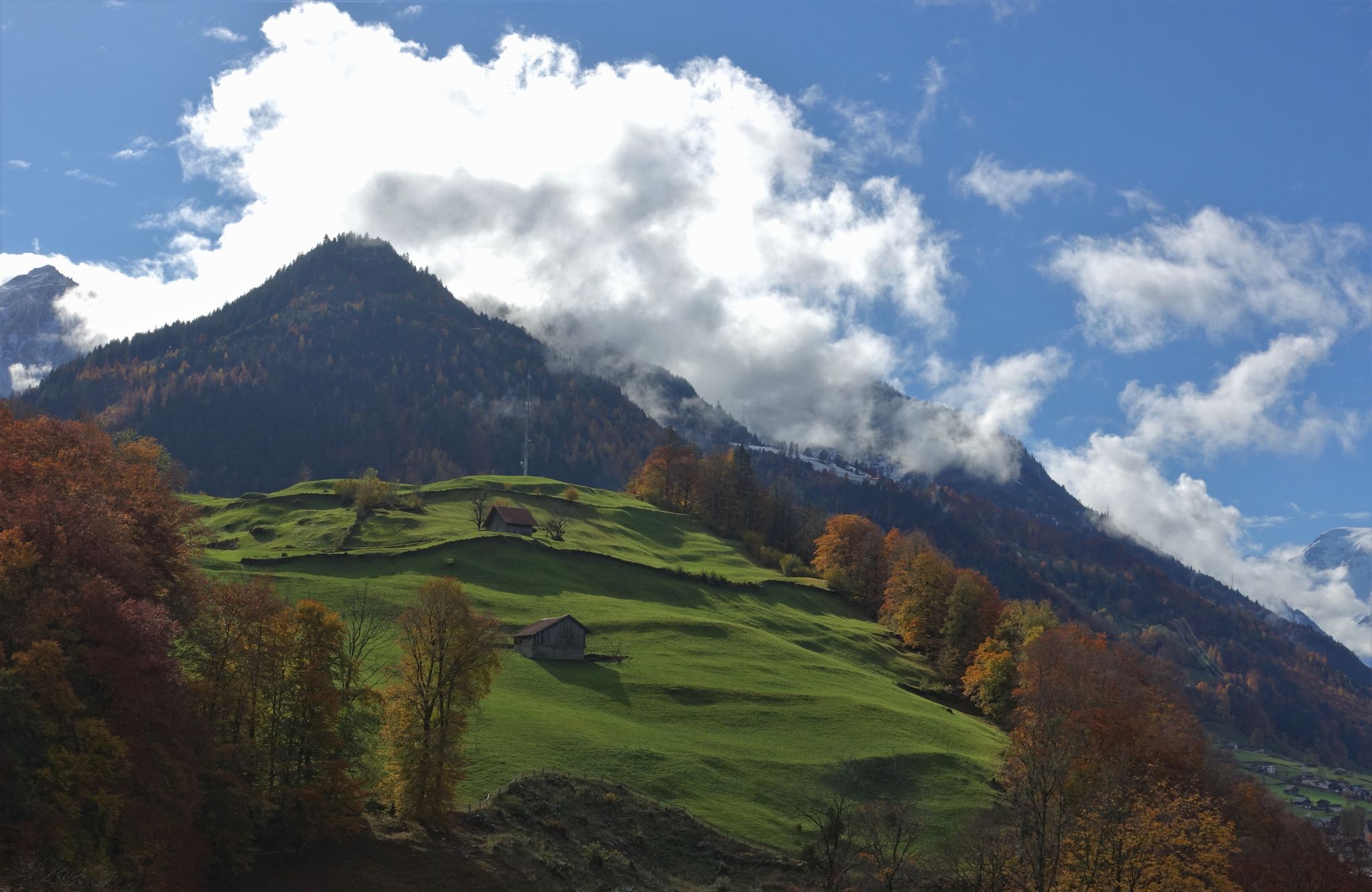 View on Mitlödi/GL, Switzerland