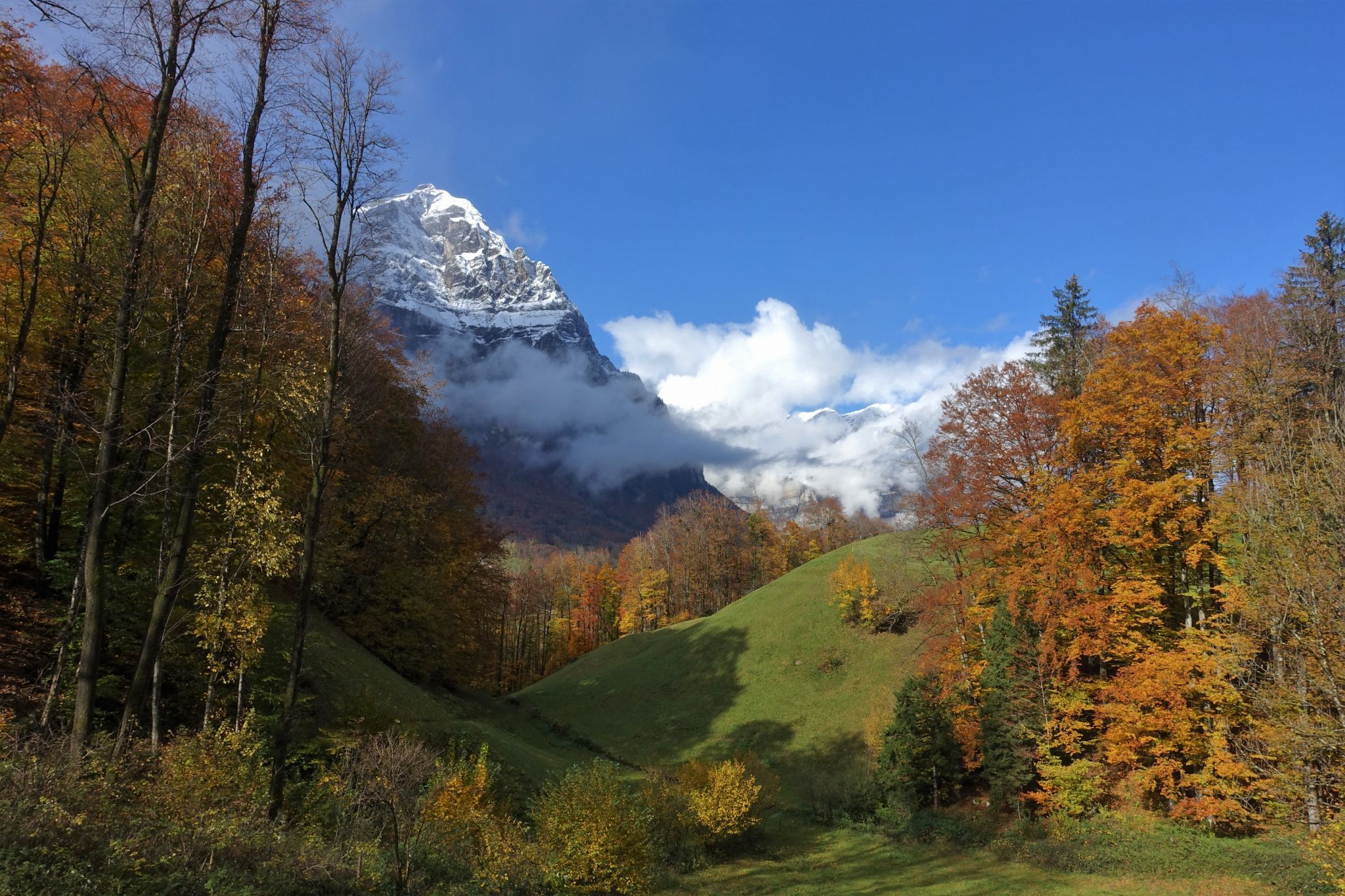 View on Mitlödi/GL, Switzerland