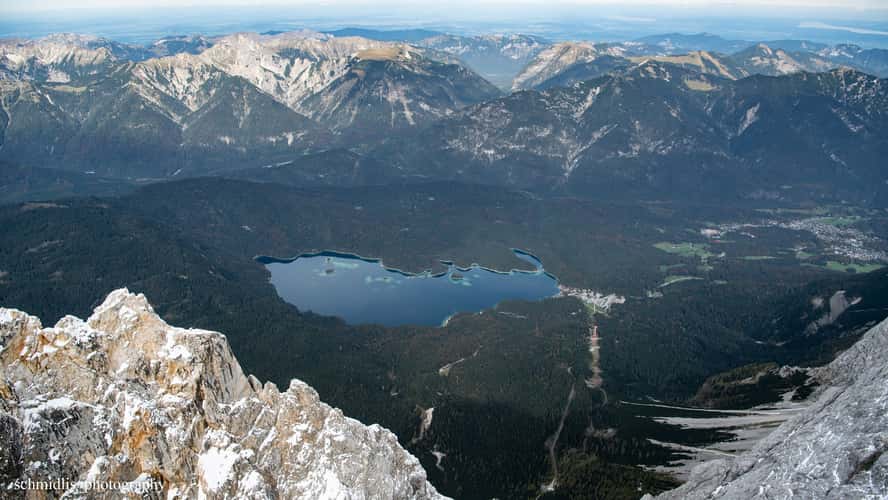 Zugspitze Sunset - View of the Eibsee