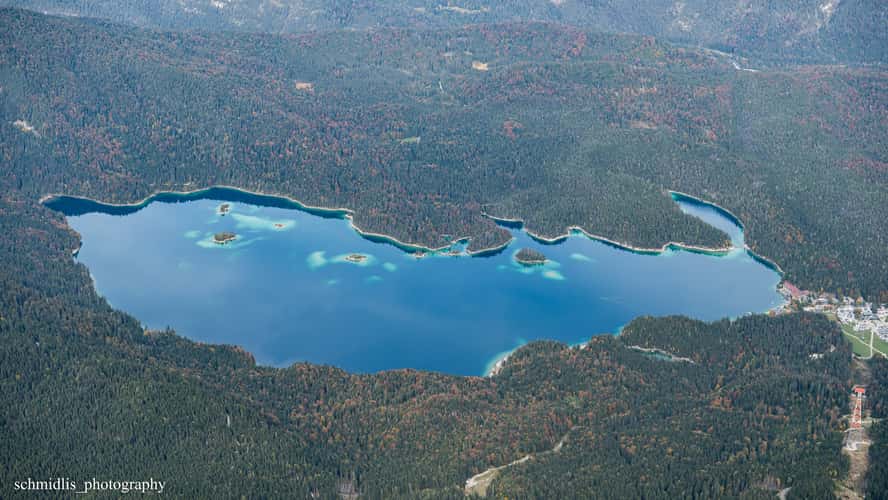 Zugspitze Sunset - View of the Eibsee