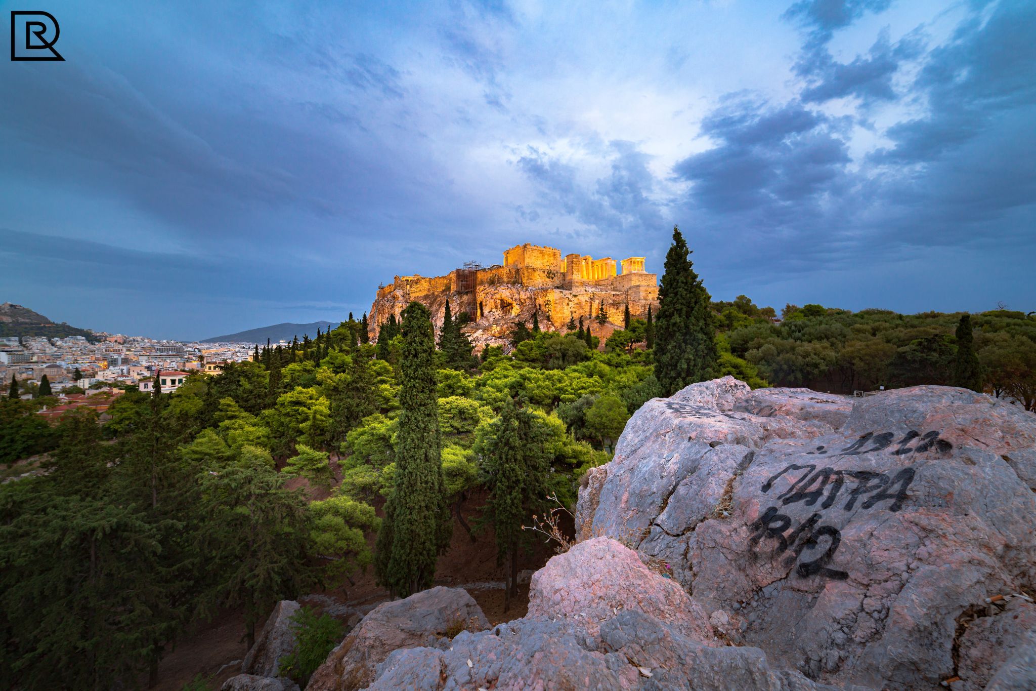 Athens at sunset, Greece