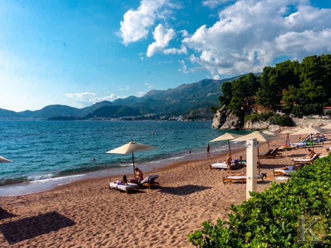 Beach near to Sveti Stefan