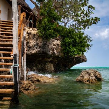 Entrance steps to the Rock Restaurant Dongwe Zanzibar, Tanzania