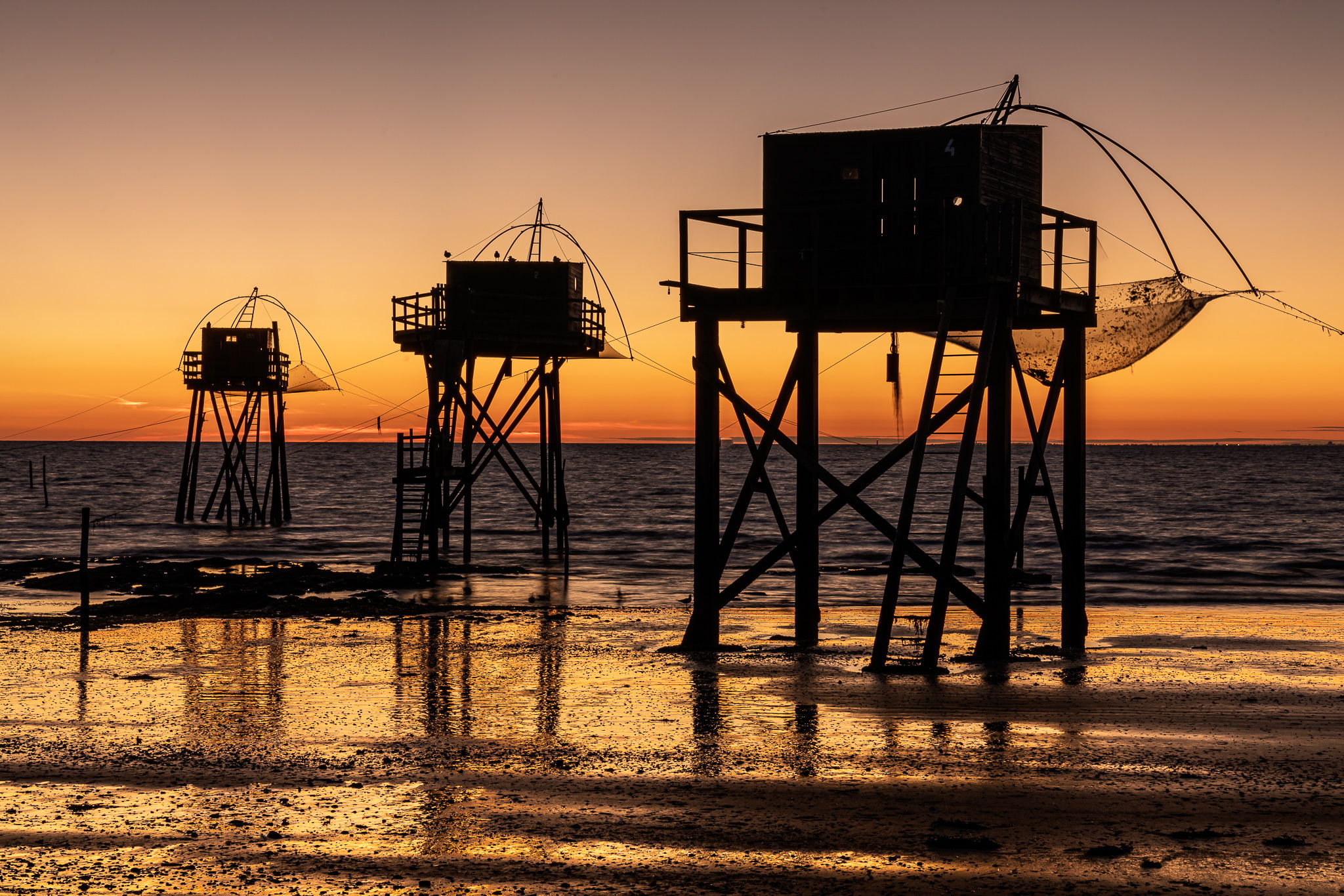 Fishermen's cabins at Saint Michel Chef Chef, France