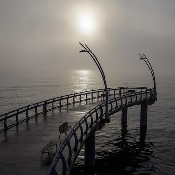 Foggy Morning on Brant St. Pier, Canada