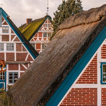 Half Timbered Houses in Steinkirchen, Germany