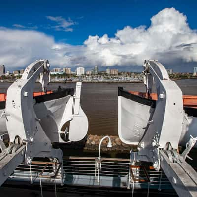 Lifeboats Queen Mary, Long Beach, California, USA