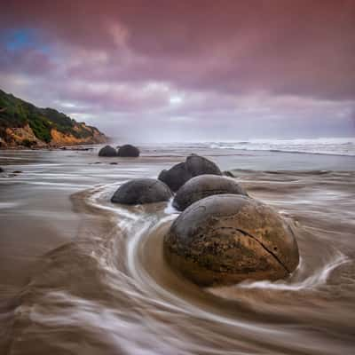 Moeraki Boulders Road, Hampden, South Island, New Zealand