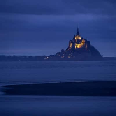 Mont Saint-Michel sunset, France