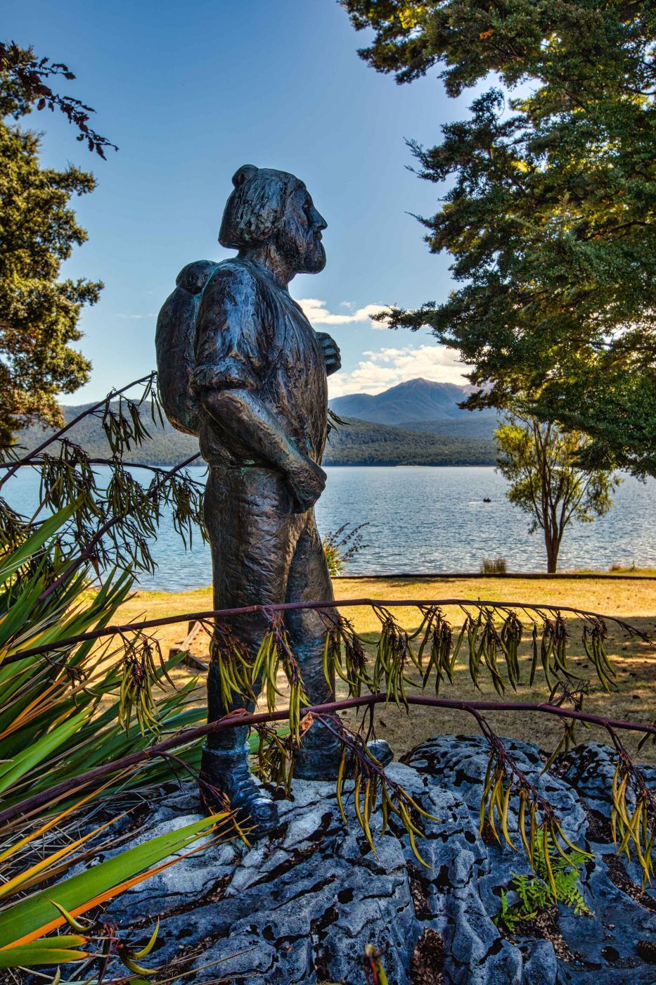 Quintin Mackinnon Monument, Te Anau, South Island, New Zealand
