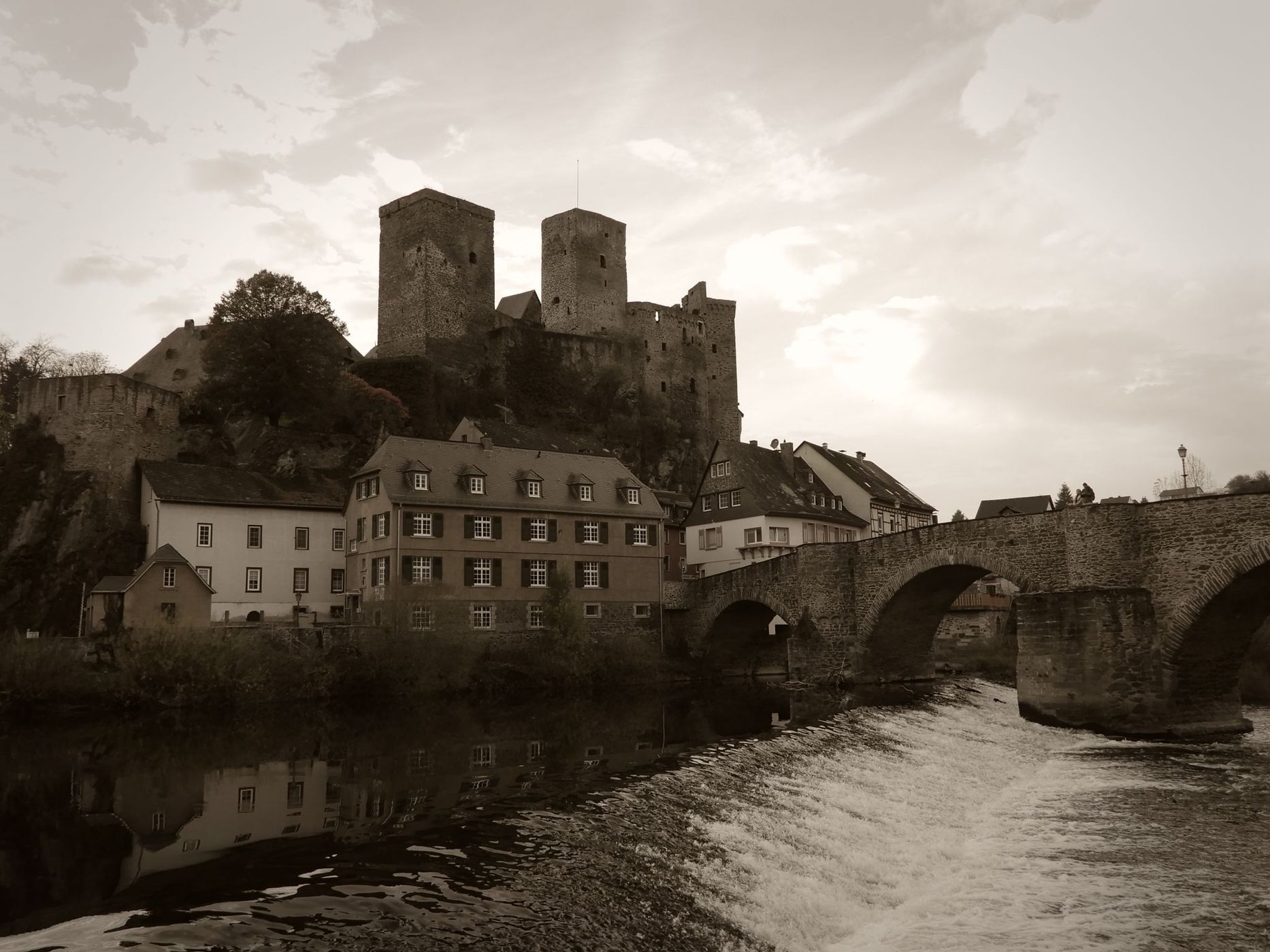 Runkel Castle above the Lahn, Germany