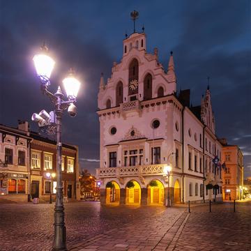 Rzeszów Market Square and City Hall, Poland