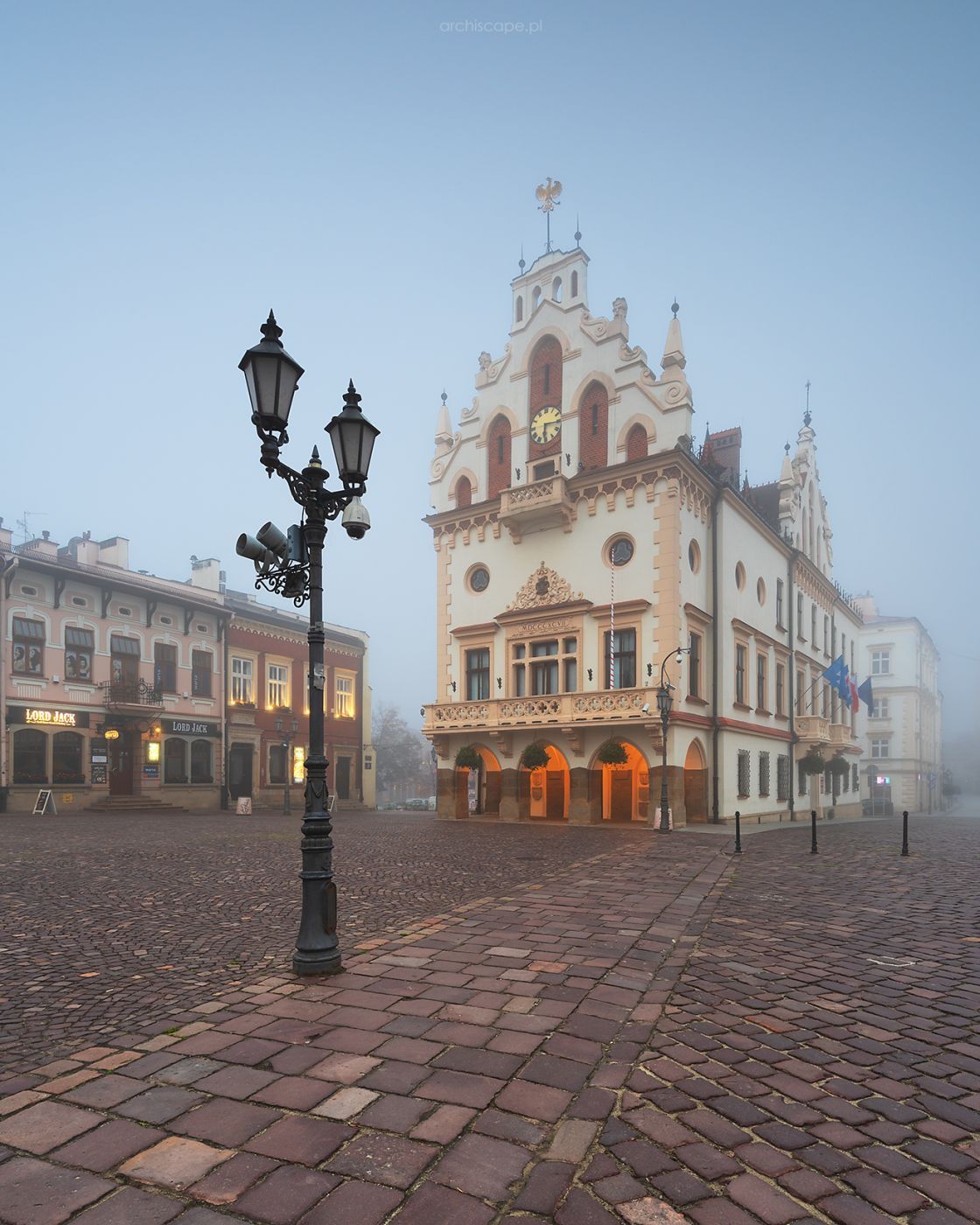 Rzeszów Market Square and City Hall, Poland