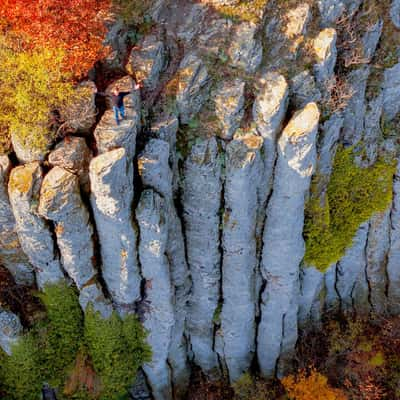 Saint Georg Hill Basalt columns, Hungary