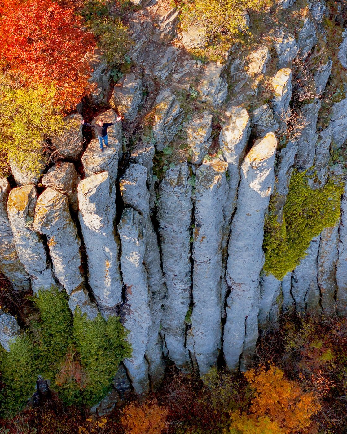 Saint Georg Hill Basalt columns, Hungary