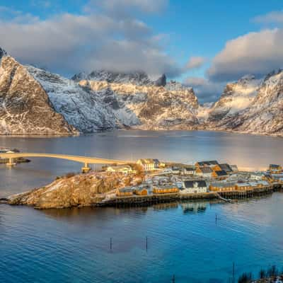 View of Sakrisøy, Norway