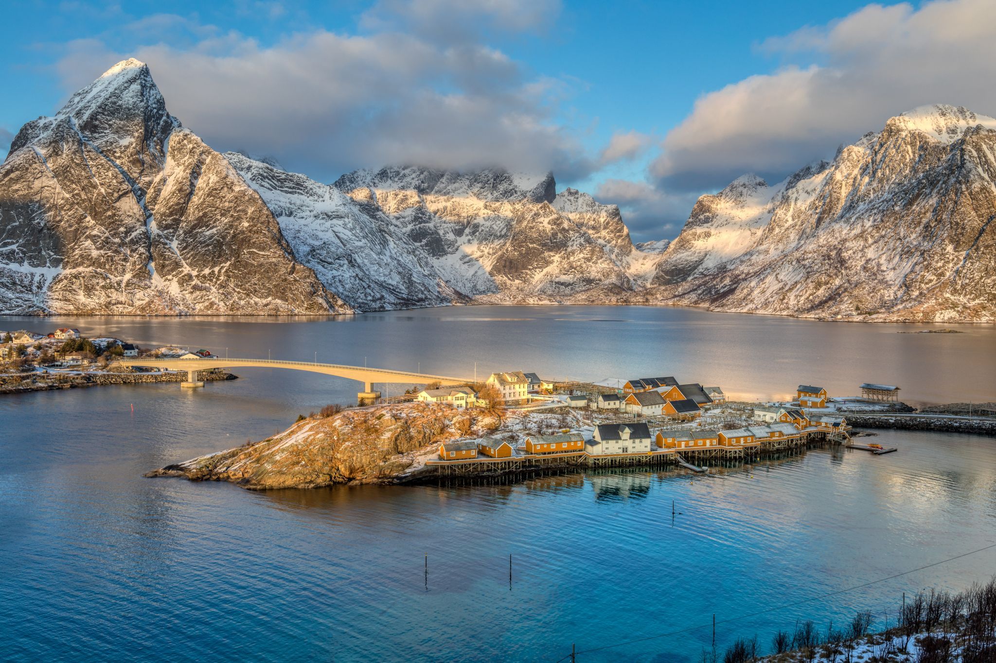 View of Sakrisøy, Norway