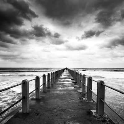 Storm on Snake Park Pier, Durban, South Africa