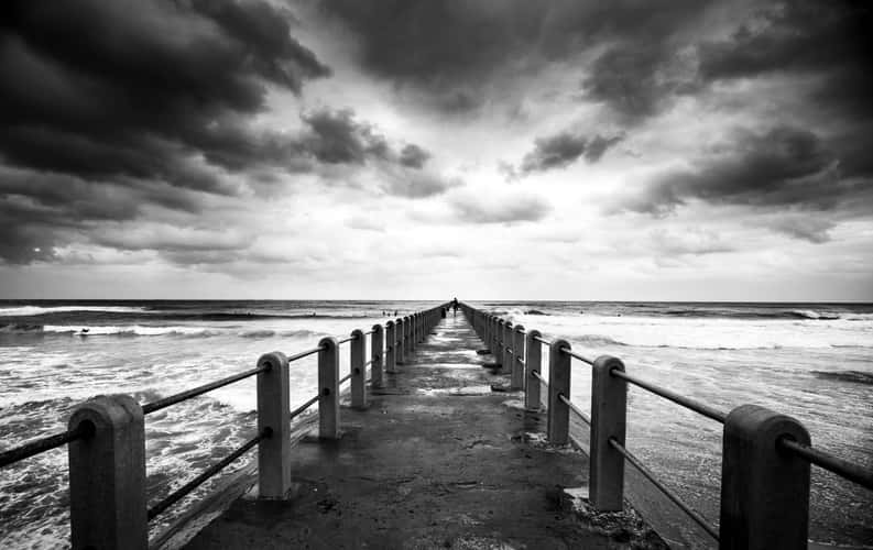 Storm on Snake Park Pier, Durban