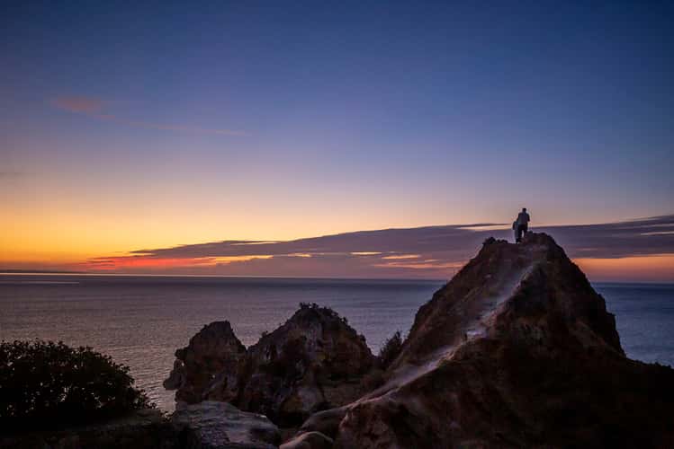 The cliffs of the Ponta da Piedade Sunrise