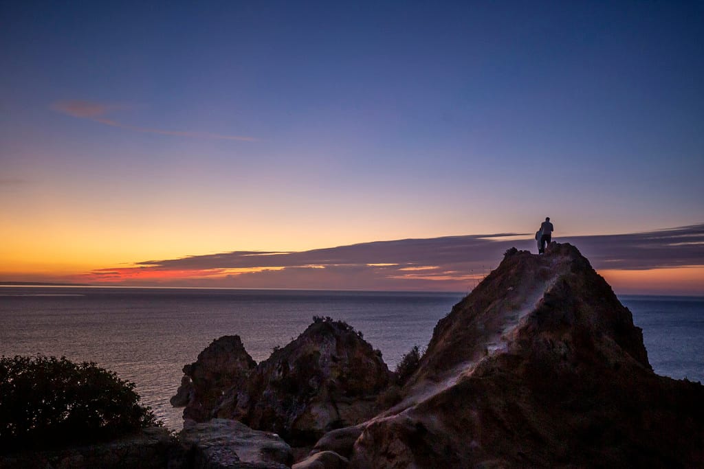 The cliffs of the Ponta da Piedade Sunrise, Portugal