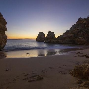 The cliffs of the Ponta da Piedade Sunrise, Portugal