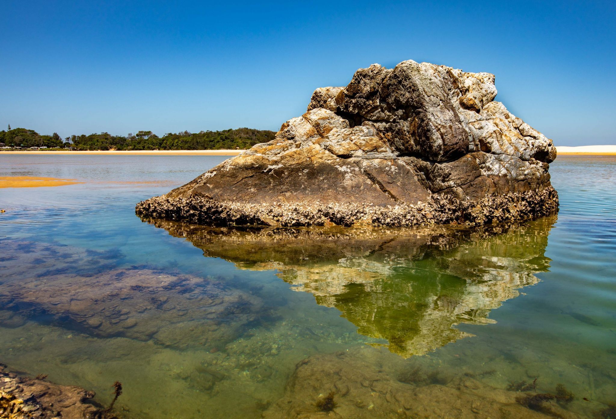 The rock reflection Sawtell North Coast NSW, Australia