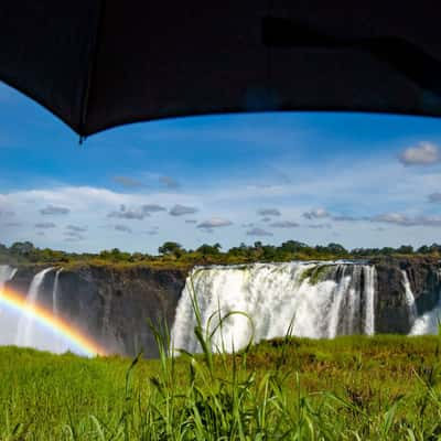 Umbrella & Rainbow Victoria Falls, Zimbabwe