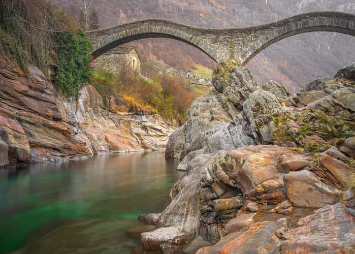 Verzasca with Church Maria degli Angeli