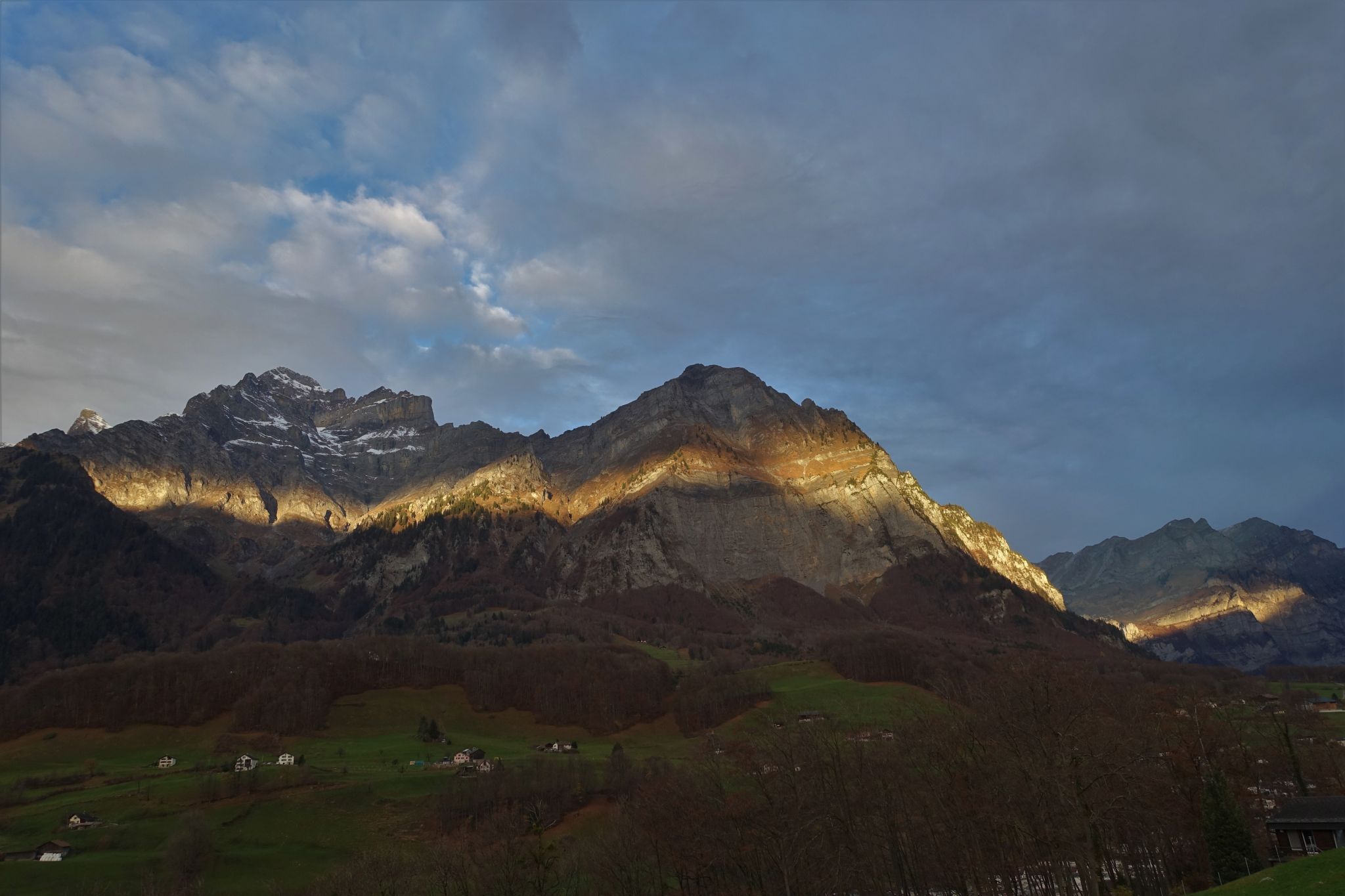 View on Mitlödi/GL, Switzerland
