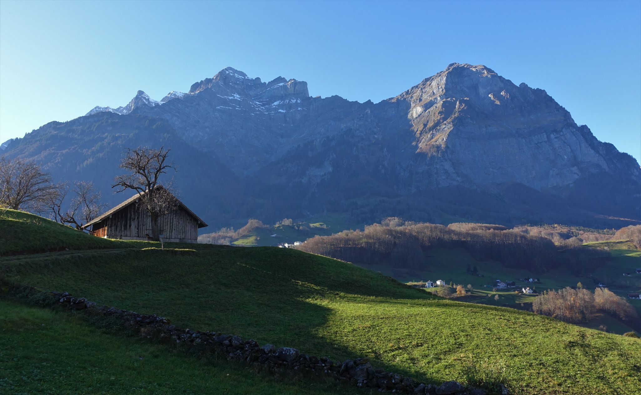 View on Mitlödi/GL, Switzerland