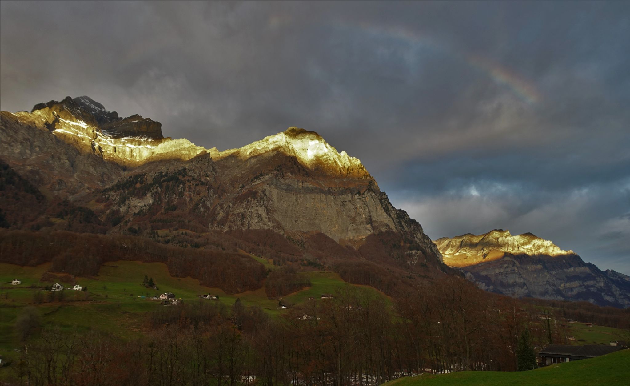 View on Mitlödi/GL, Switzerland