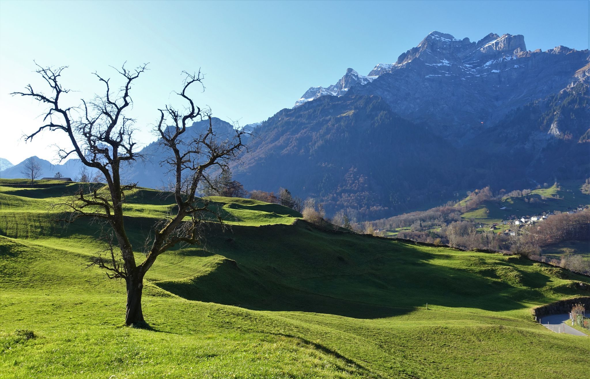 View on Mitlödi/GL, Switzerland