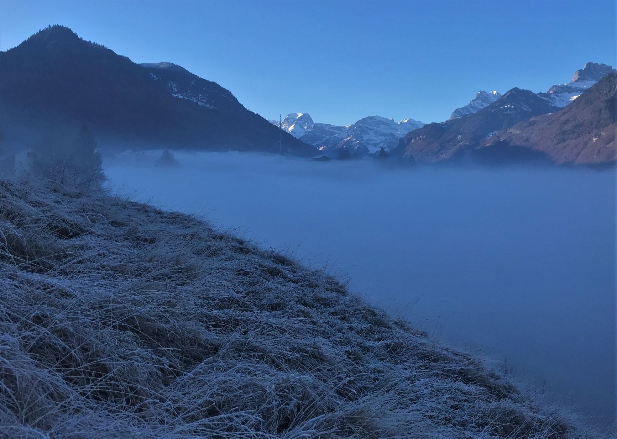 View on Mitlödi/GL, Switzerland