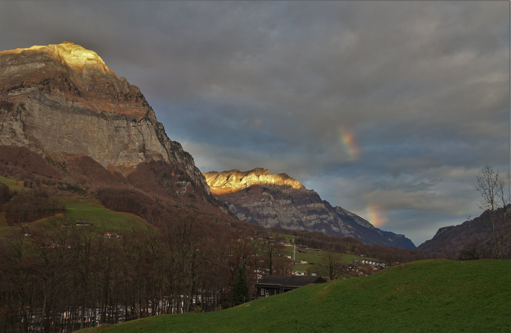 View on Mitlödi/GL, Switzerland