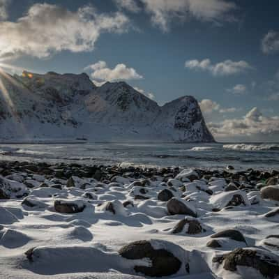 Beach at Unstad, Norway, Norway