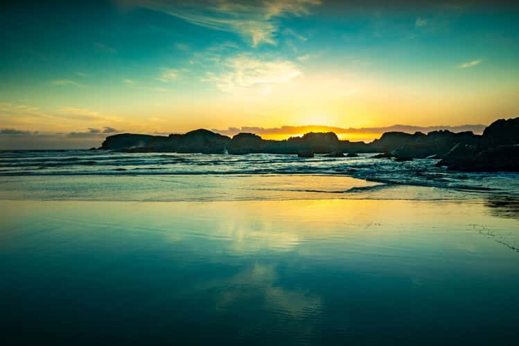 Beach reflection at Delicate Knobby New South Wales