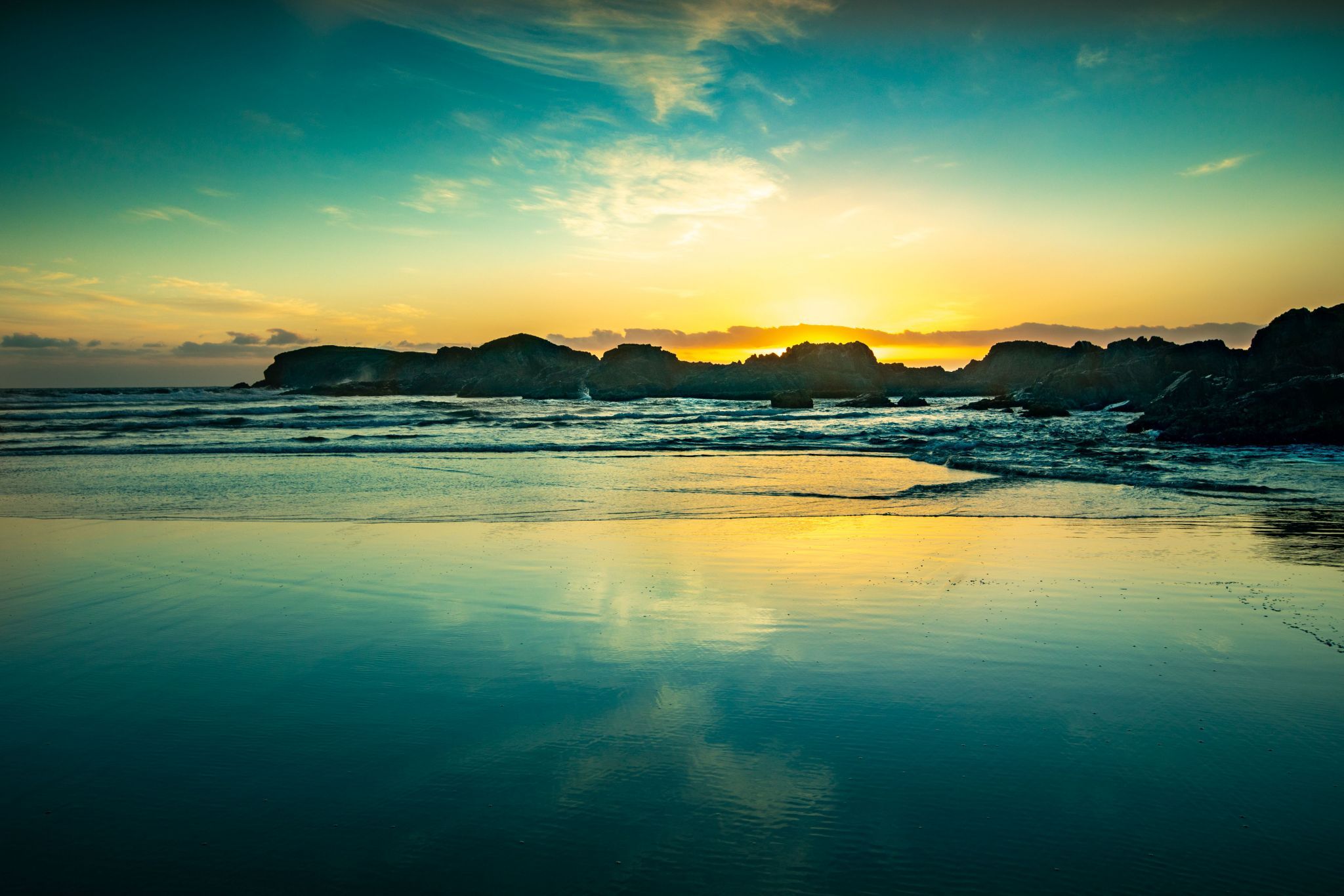 Beach reflection at Delicate Knobby New South Wales, Australia