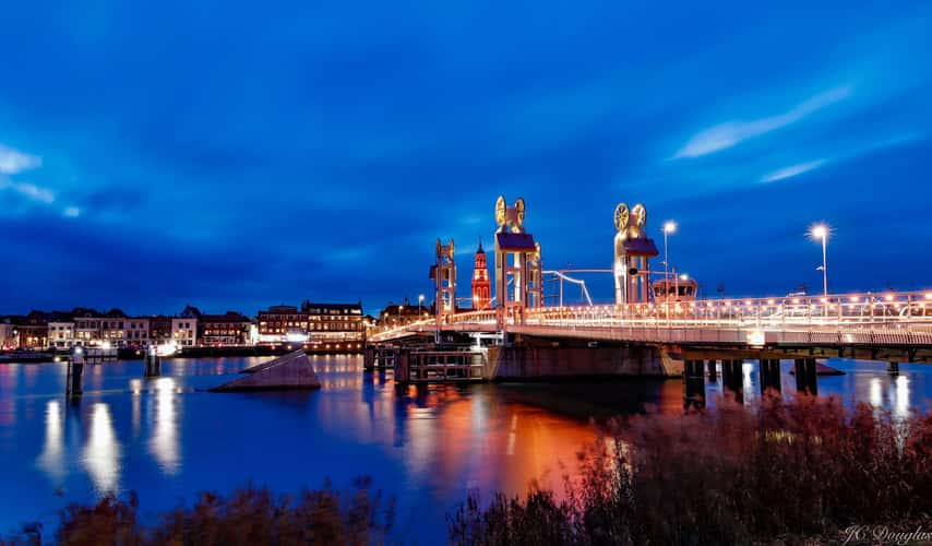 Blue hour Kampen, the Netherlands