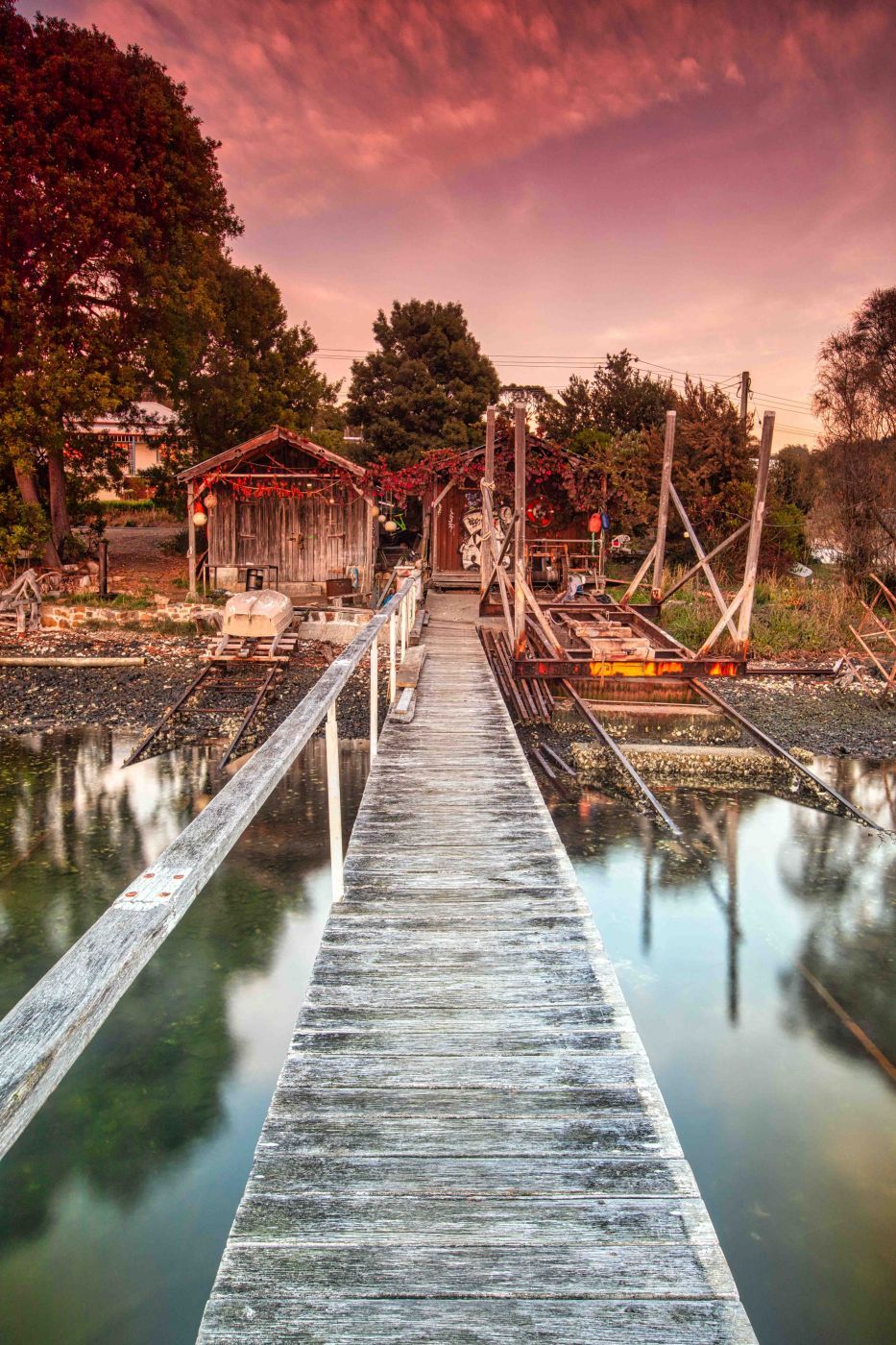 Boatyard  & Jetty Cygnet Tasmania, Australia