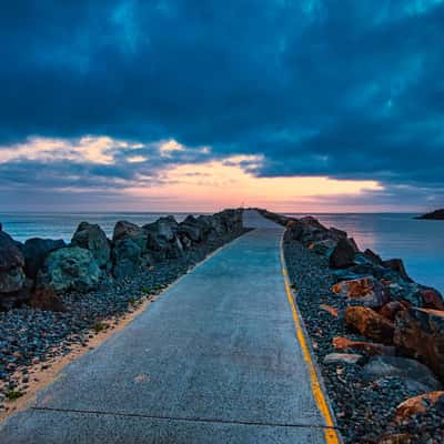 Breakwall to sunrise North Haven NSW, Australia