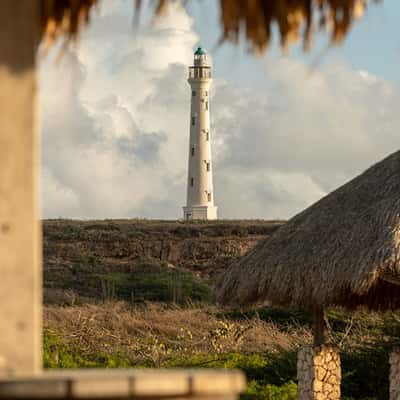 California Lighthouse view vom Arashi Beach, Aruba