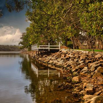 Cathie Creek Jetty , Lake Cathie New South Wales, Australia