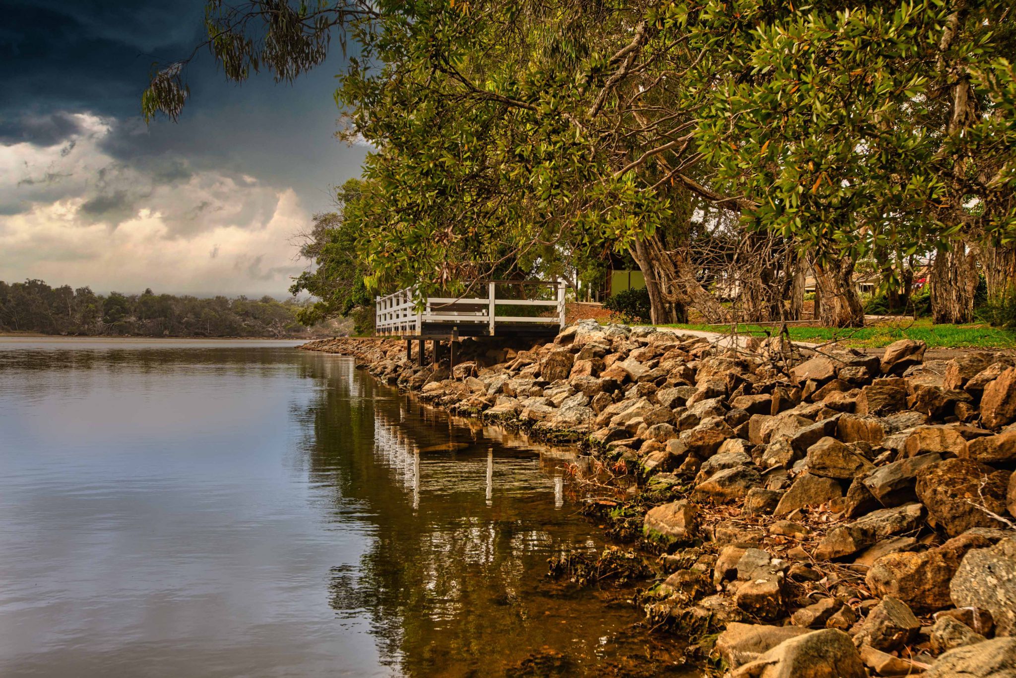 Cathie Creek Jetty , Lake Cathie New South Wales, Australia