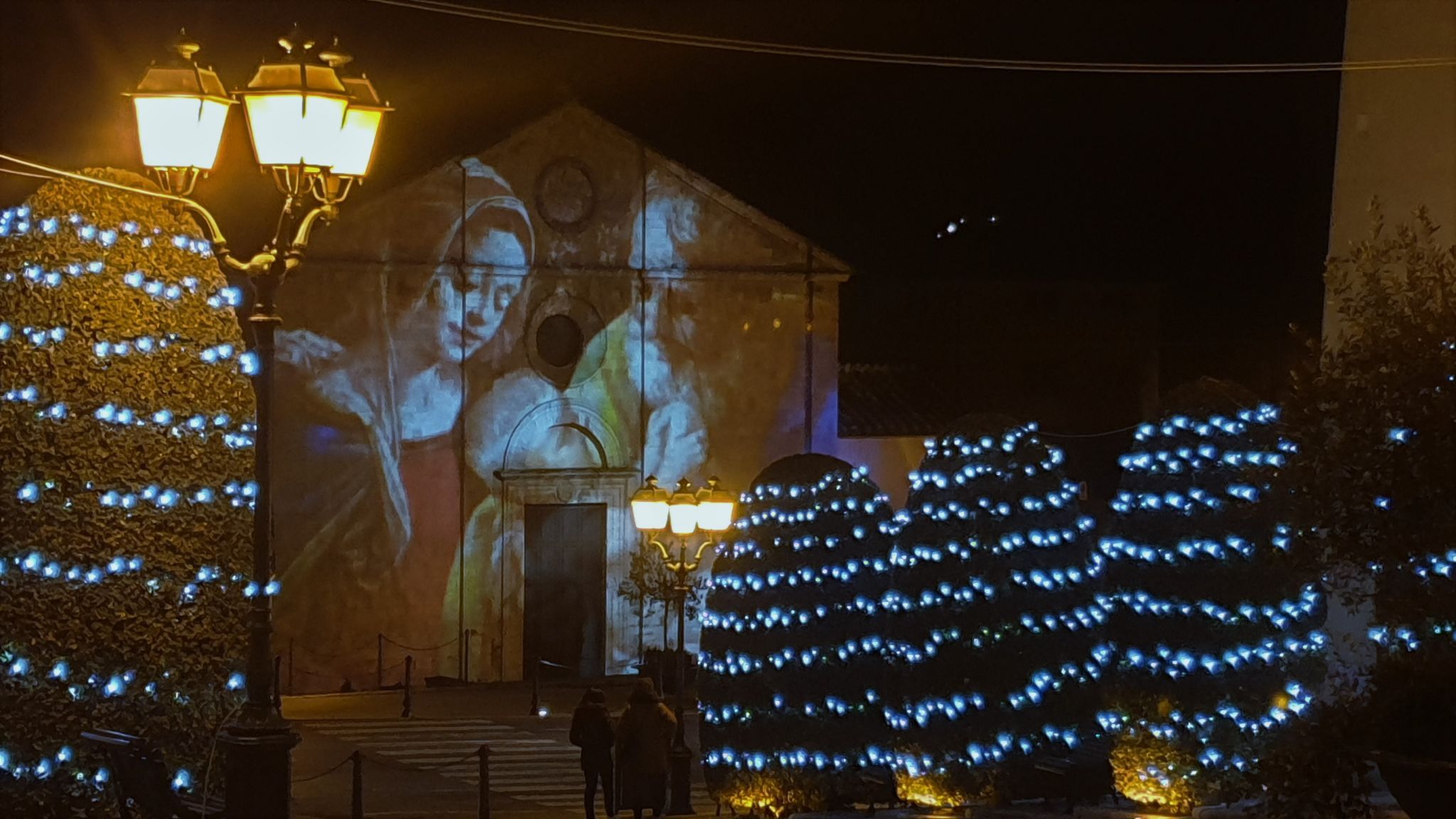Christmas Lights in Val d'Orcia, Italy