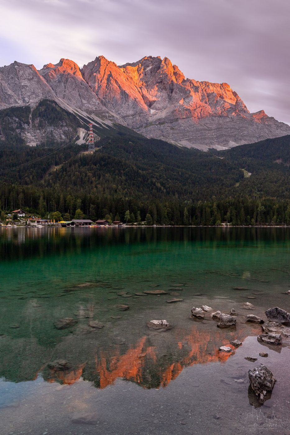 Eibsee alpenglow, Germany