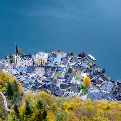 Hallstatt Village View from skywalk view point, Austria
