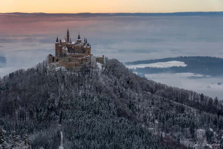 The view on Hohenzollern Castle from Zellerhorn Gipfel