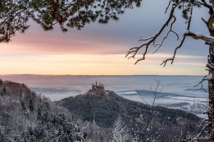 The view on Hohenzollern Castle from Zellerhorn Gipfel
